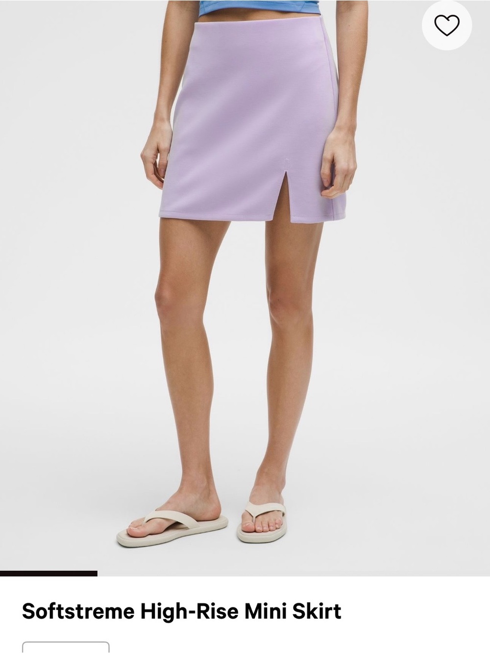 NEW WITH TAGS lululemon athletica Lavender High-Rise Mini Skirt with Front Slit